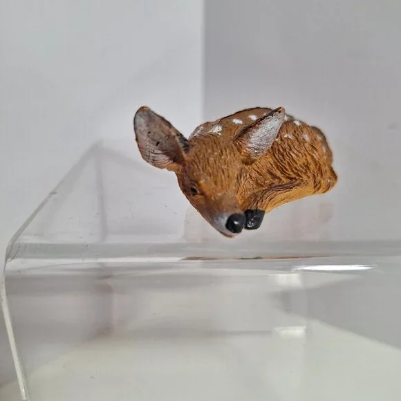 AAA White Tailed Deer Fawn 2.5" Miniature Figurine Animal Brown PVC Baby - Picture 2 of 11
